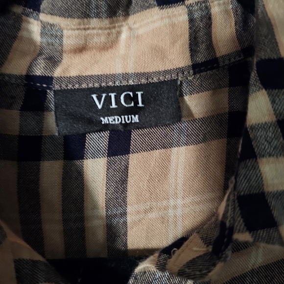 VICI ‘Touch of Plaid Tie-Front’ Dress Size M - Picture 5 of 7